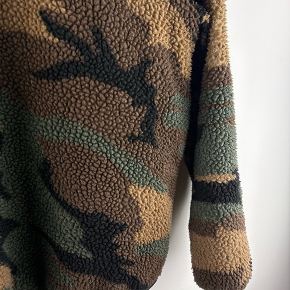 Carhartt Unisex WIP Teddy Camo Camouflage Fleece Full Zip Bomber Jacket Small - Picture 10 of 10